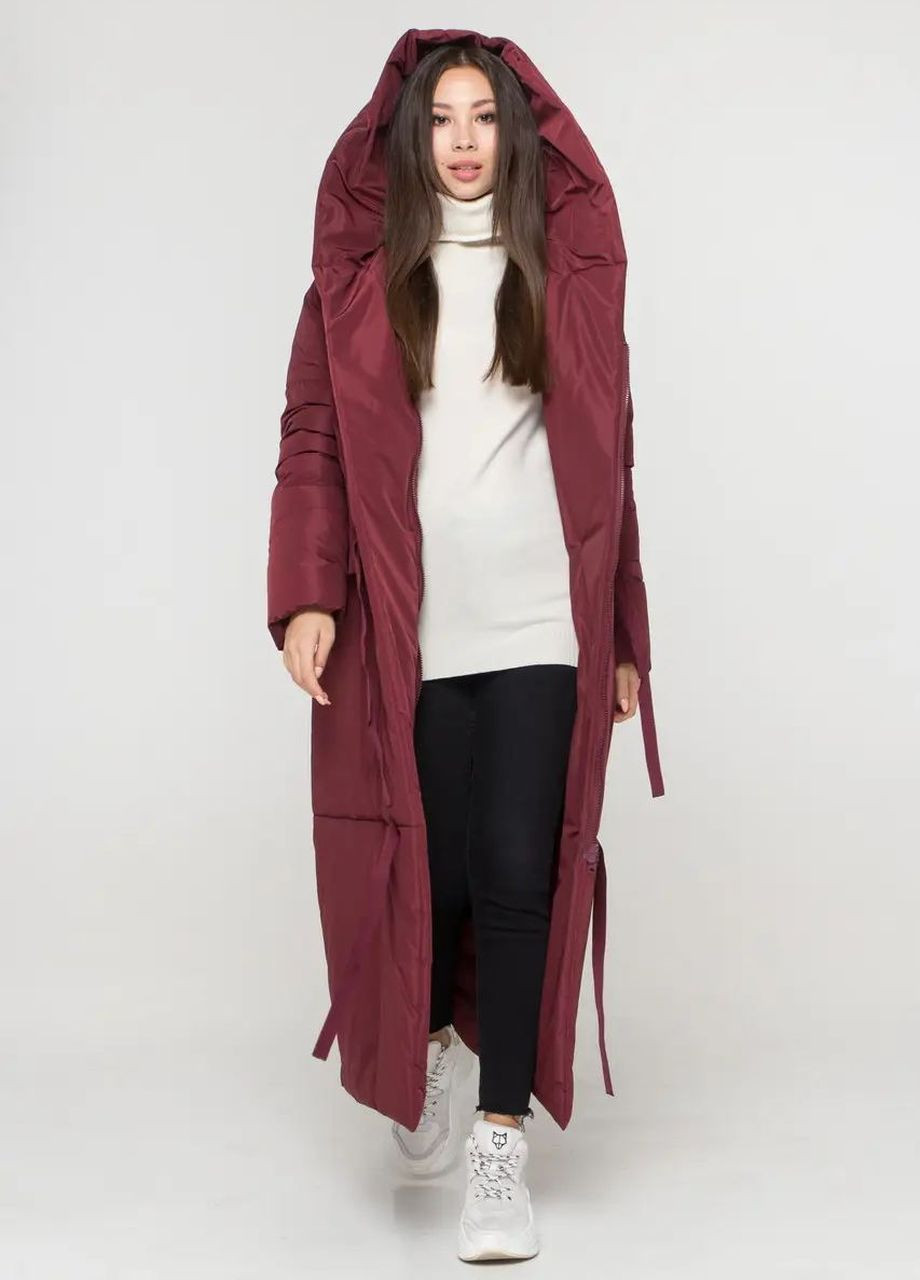 Бордовая зимняя зимняя куртка женская SK