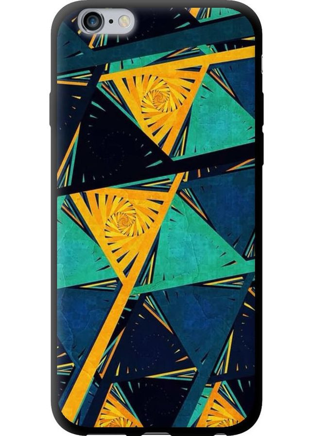 TPU черный чехол 'Арт, абстракция, желтый, синий' для Endorphone Apple iPhone 6 Plus (276323540)
