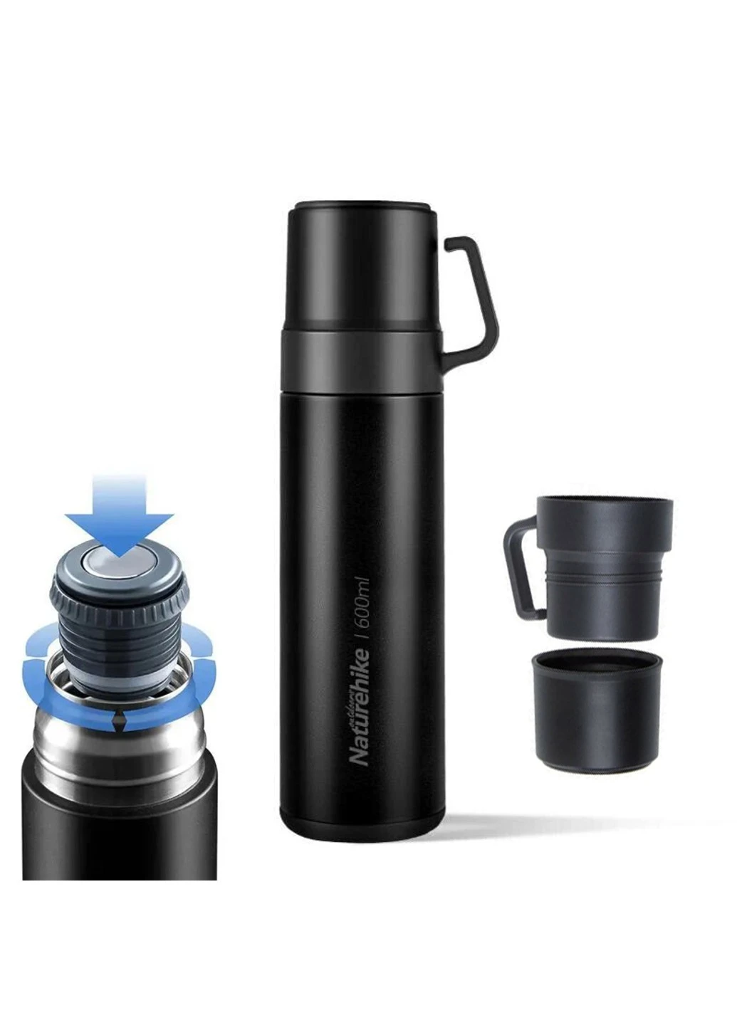 Термос 304 steel 600 мл NH17S020-B black Naturehike (258966628)