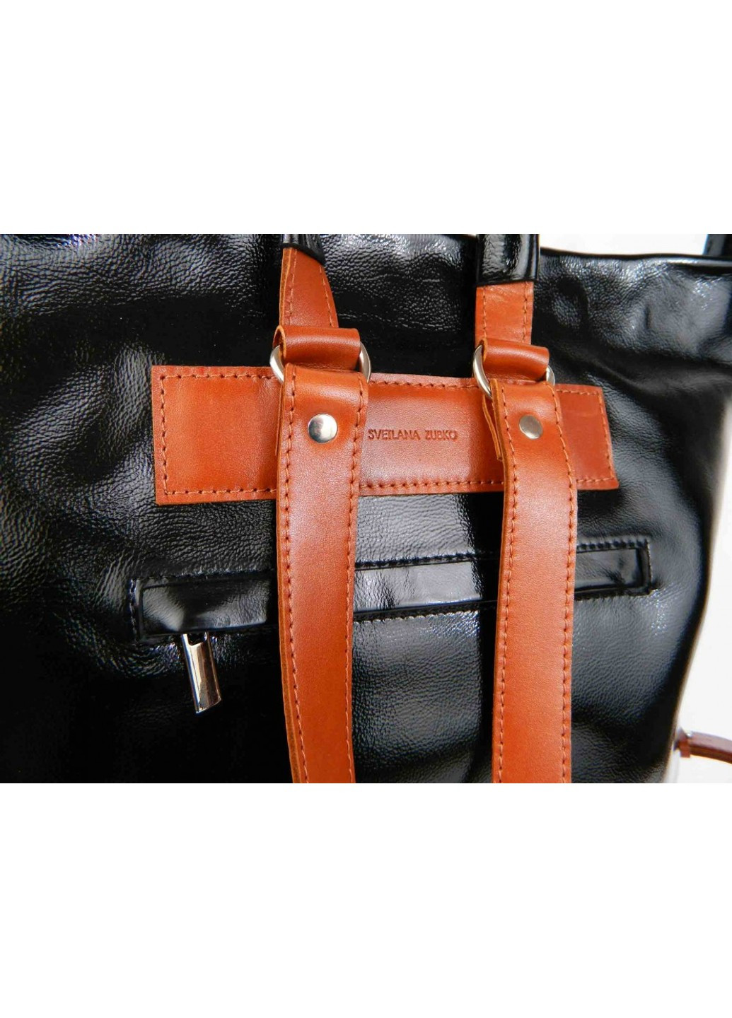 Женский кожаный рюкзак Glossa R04-01-lak-09 Svetlana Zubko (262086888)
