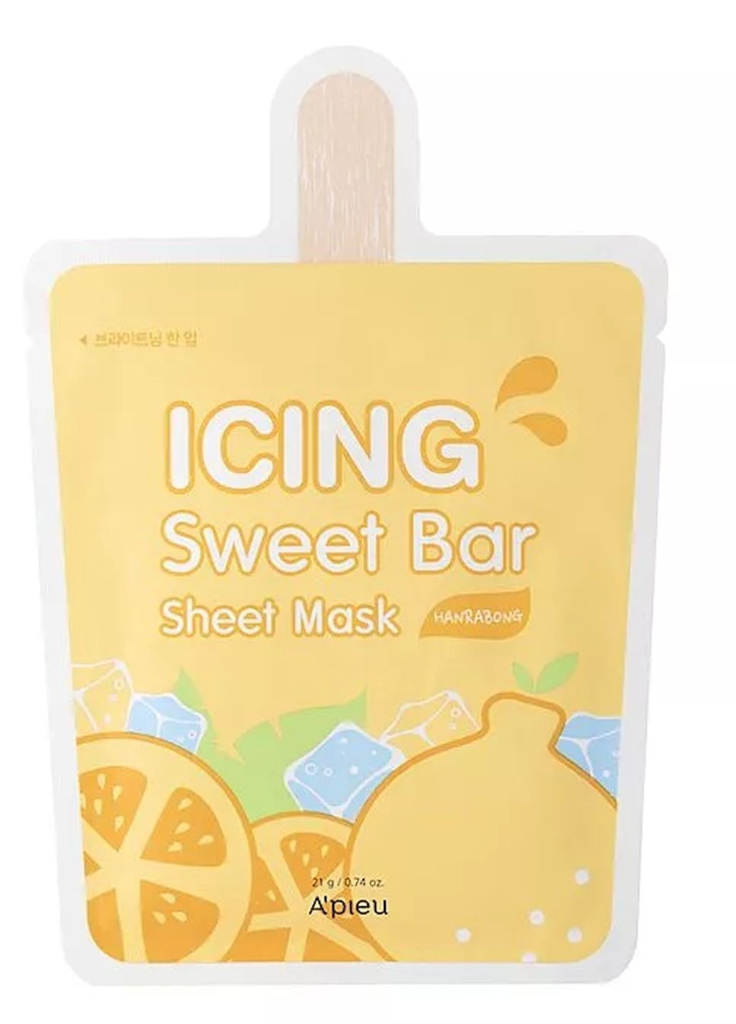 Тканинна маска освітлююча ICING SWEET BAR SHEET MASK з екстрактом мандарину, 21г A'pieu (271126104)