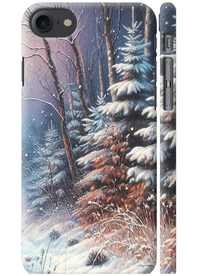 3D пластиковый матовый чехол 'Зимний пейзаж' для Endorphone Apple iPhone 7 (275458436)