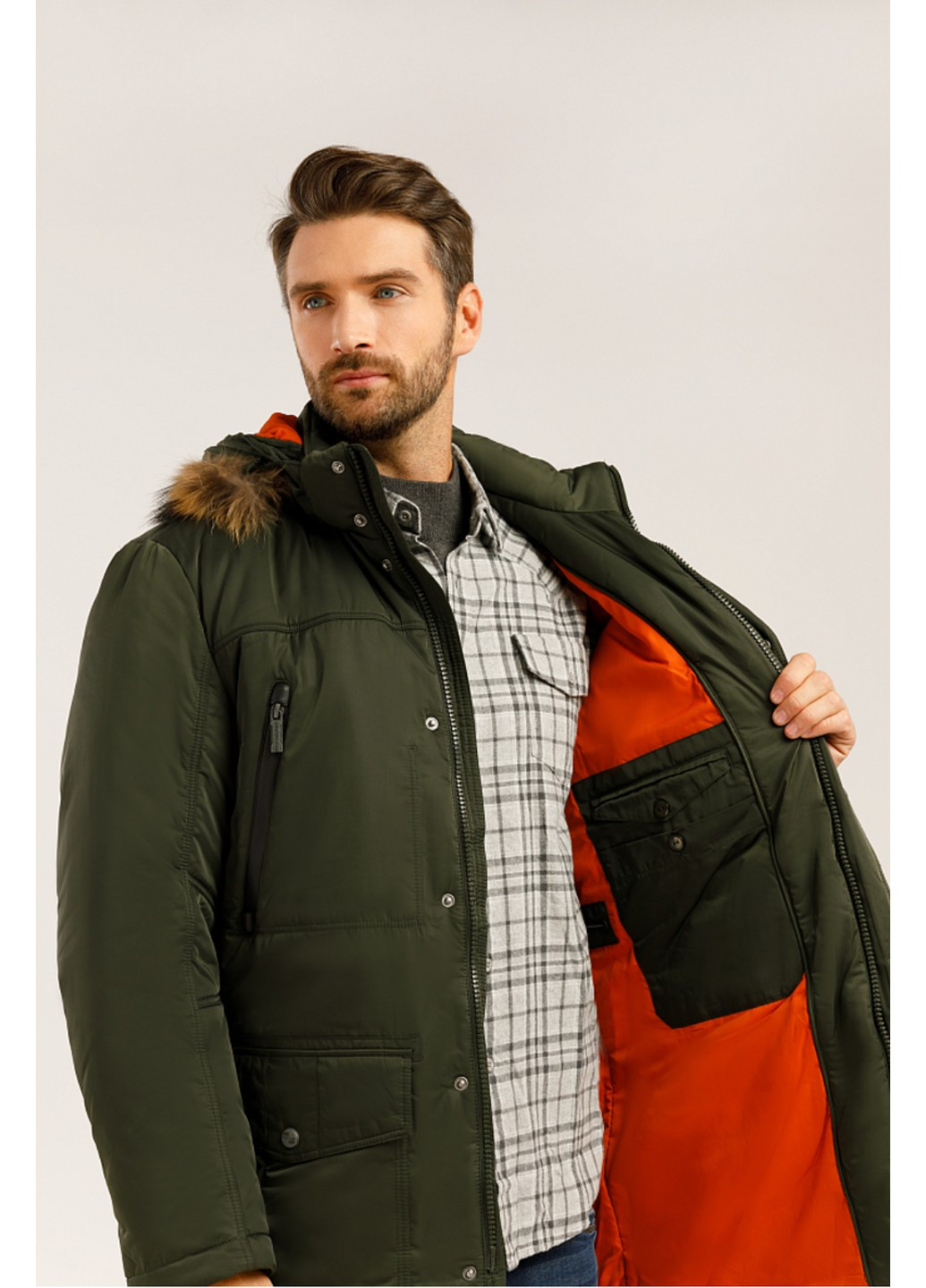 Зеленая зимняя зимняя куртка w19-22012-507 Finn Flare