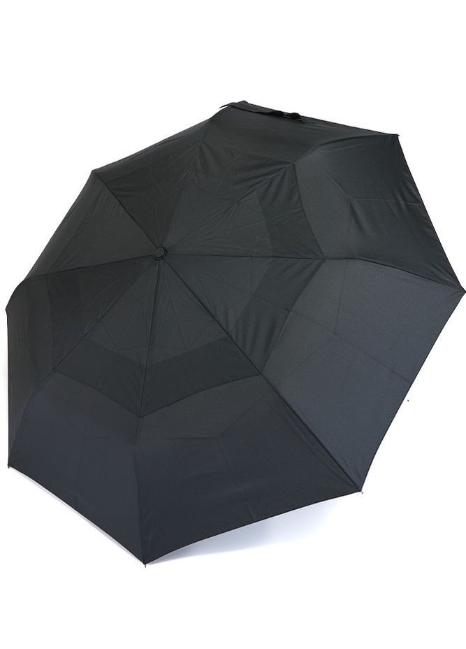 Чорна парасоля автомат чоловіча №3202, великий купол з вітровим клапаном, на 8 спиць, пряма ручка, чорний Parachase велика система антивітер (262006882)