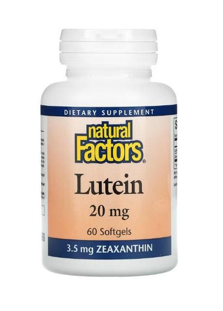 Лютеин и зеаксантин Lutein 20 мг, 60 капсул Natural Factors (278052442)
