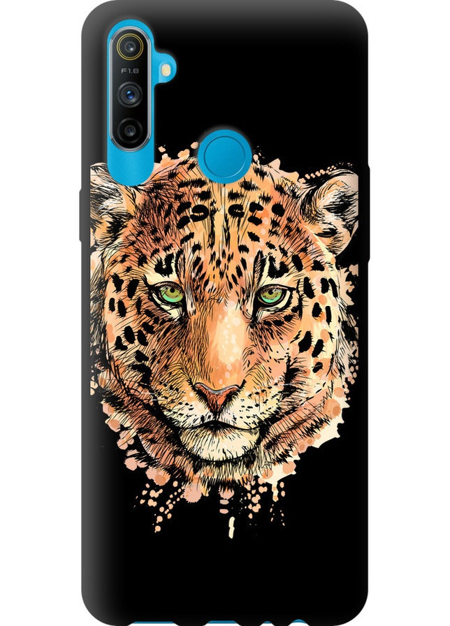 TPU чорний чохол 'Леопард v2' для Endorphone Realme C3 (258085984)