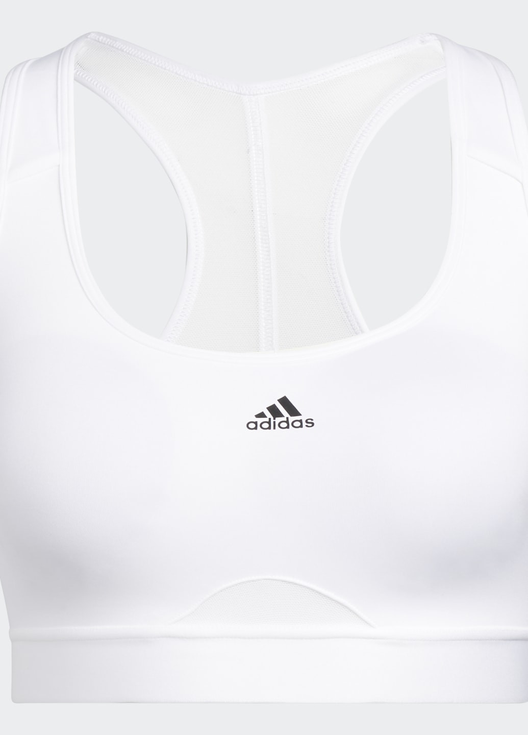 Белый спортивный бра powerreact medium-support adidas