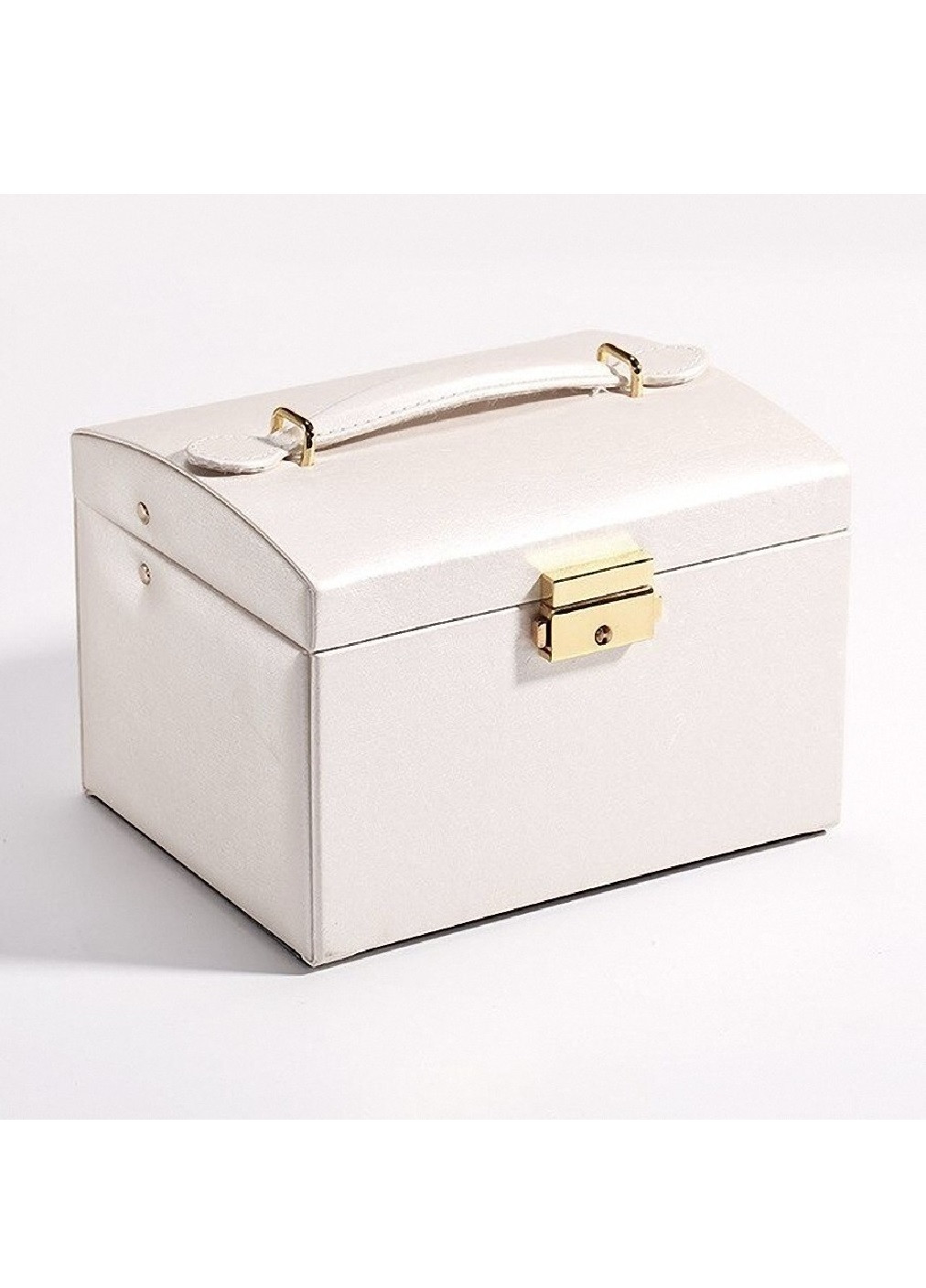 Шкатулка сундук органайзер коробка футляр для хранения украшений бижутерии 18х14х12.5 см (474651-Prob) Белая Unbranded (259206229)