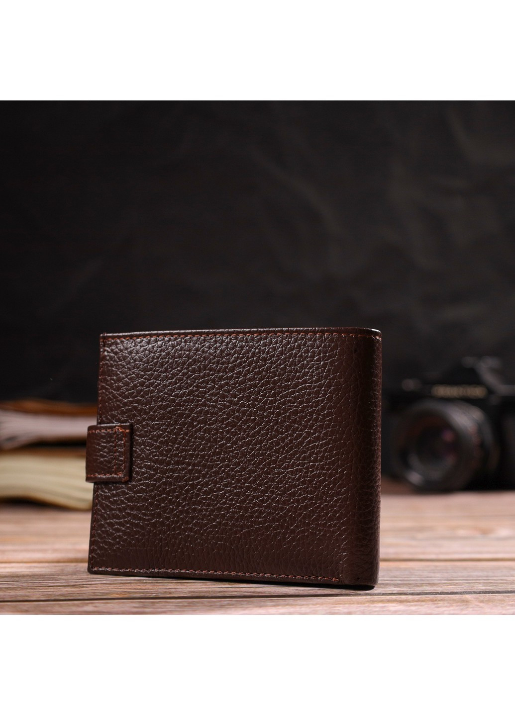 Гарний горизонтальний гаманець для чоловіків з натуральної шкіри флотар 21891 Коричневий Canpellini (259874116)