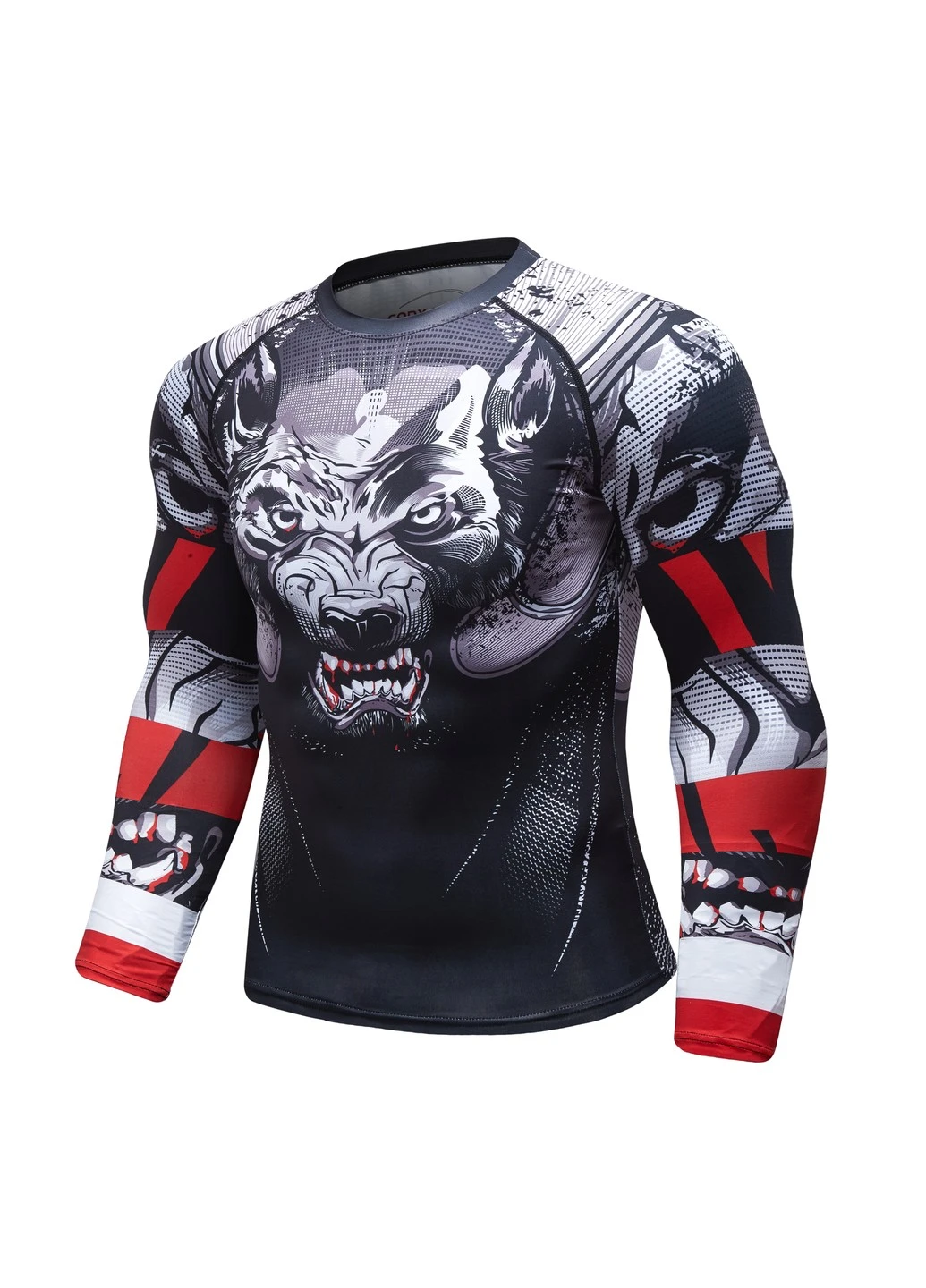 Wolf Grey 4в1 - Мужской компрессионный спортивный комплект (рашгард, легинсы, шорты, футболка) Harder (260875822)