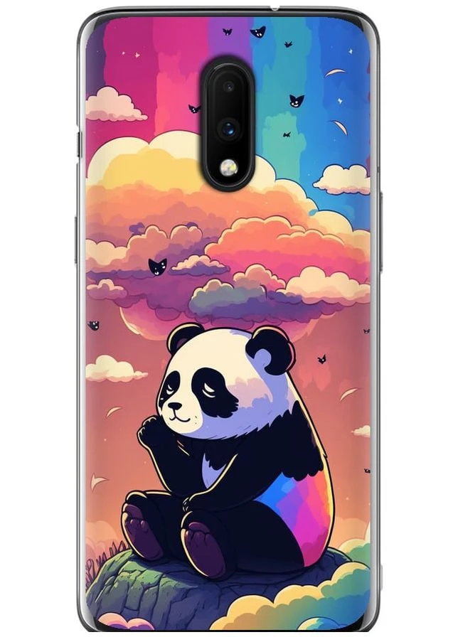 2D пластиковий чохол 'Панда в хмарах' для Endorphone OnePlus 7 (276318636)