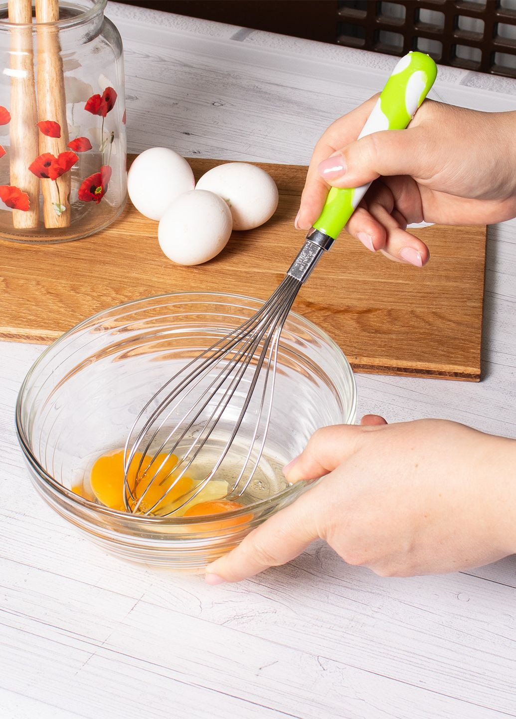 Венчик кухонный с керамической ручкой 29 см салатовый Kitchen Master (274060150)