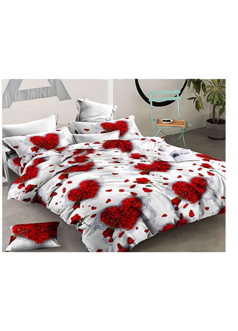Постельное белье бязь Сердце Розы двухспальный 180х220 белый No Brand (258905131)