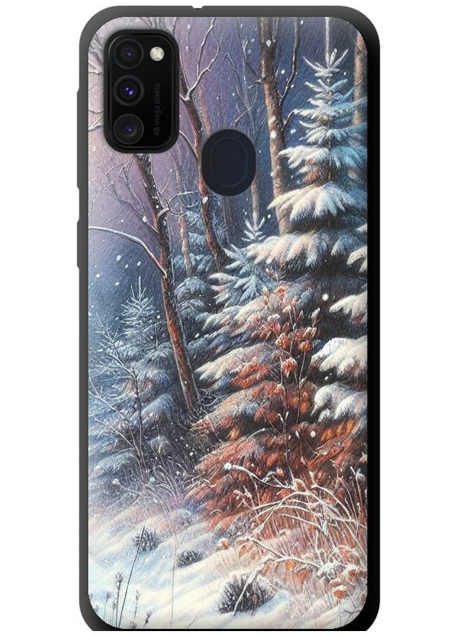 TPU чорний чохол 'Зимовий пейзаж' для Endorphone Samsung Galaxy M21 M215F (275459372)