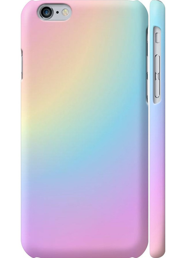 3D пластиковый матовый чехол 'Радуга 2' для Endorphone Apple iPhone 6 (259140618)