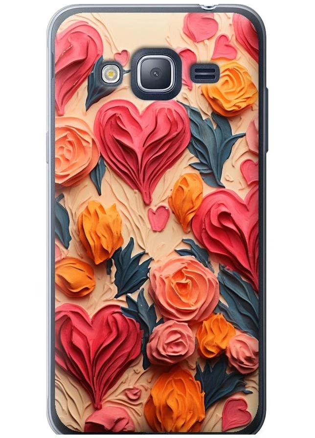 2D пластиковий чохол 'Сердечка 3' для Endorphone Samsung Galaxy J3 Duos (2016) J320H (267238665)