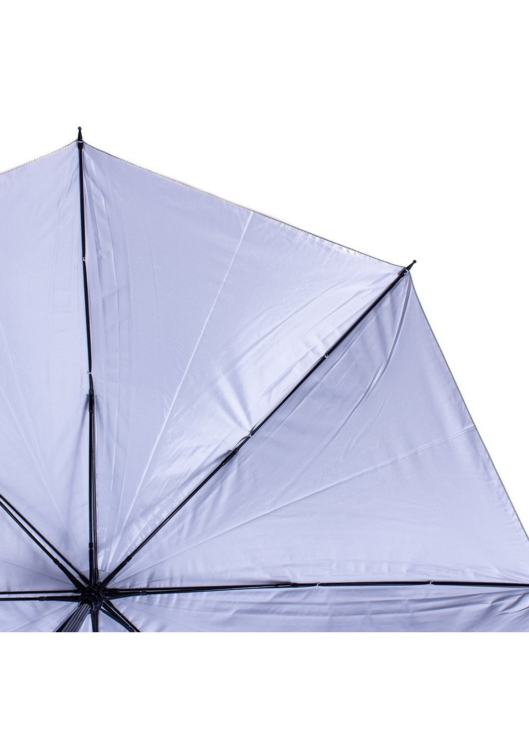 Зонт-трость мужской полуавтомат со светоотражающим куполом серый FARE (262976083)