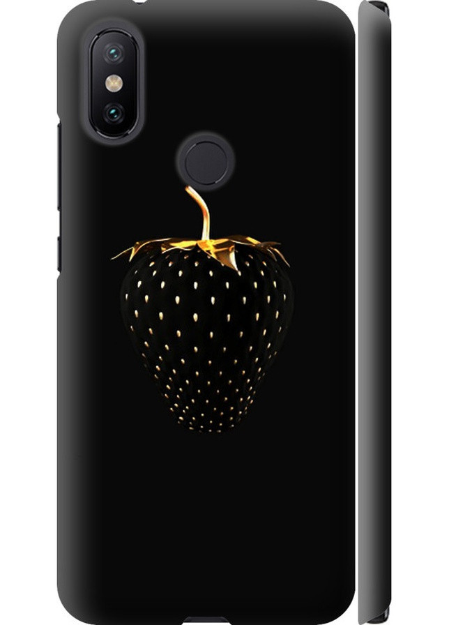 3D пластиковый матовый чехол 'Черная клубника' для Endorphone Xiaomi Mi A2 (257906627)