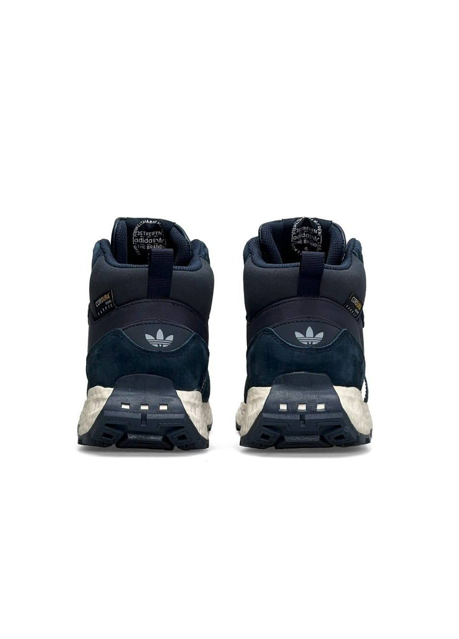 Синій Зимовий кросівки чоловічі, вьетнам adidas Originals Retropy E5 Navy White Fur