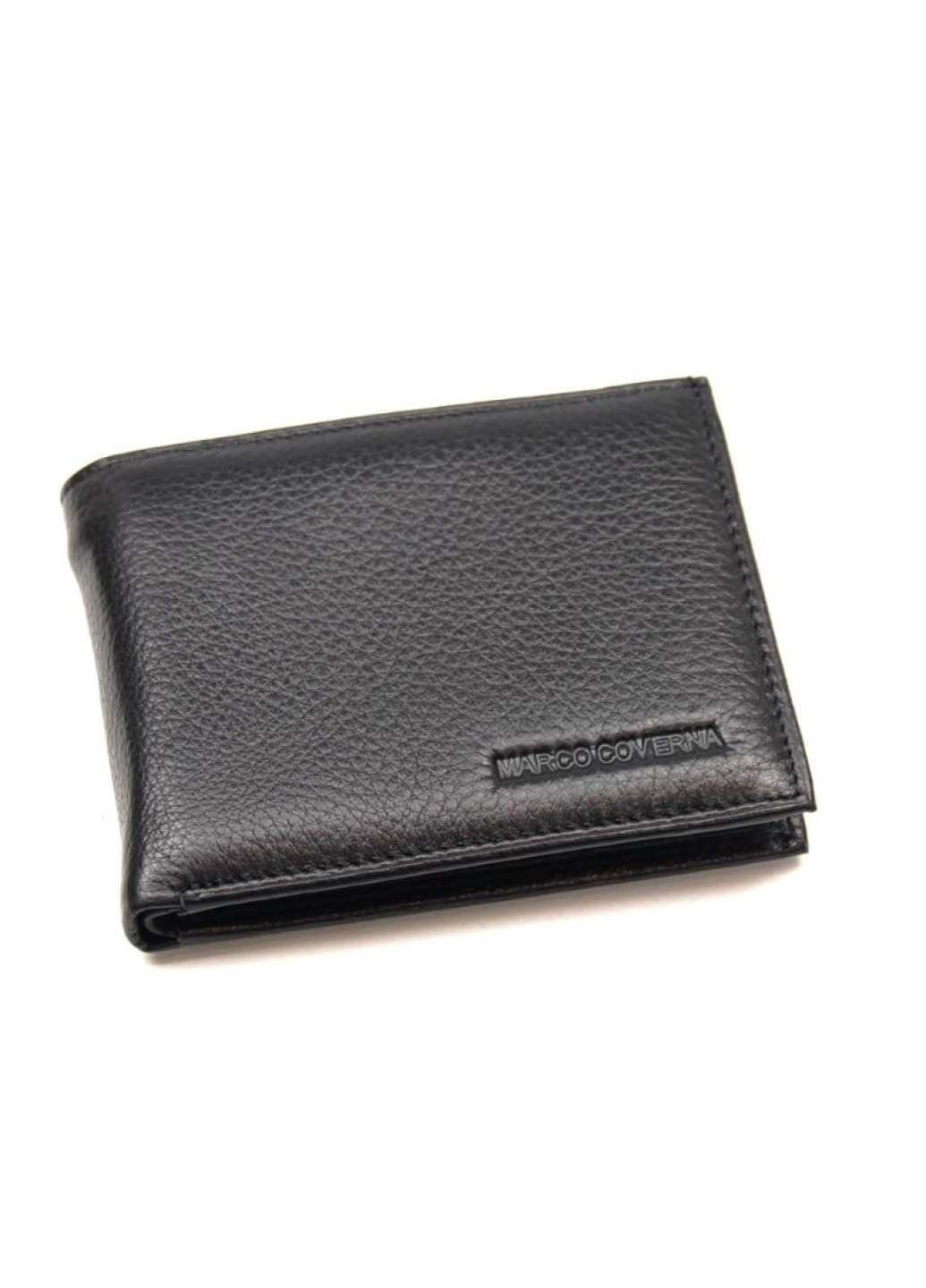 Маленьке чоловіче шкіряне портмоне на магніті із затискачем для грошей 11х8,5 030A-1 (18010) чорний Marco Coverna (259736991)