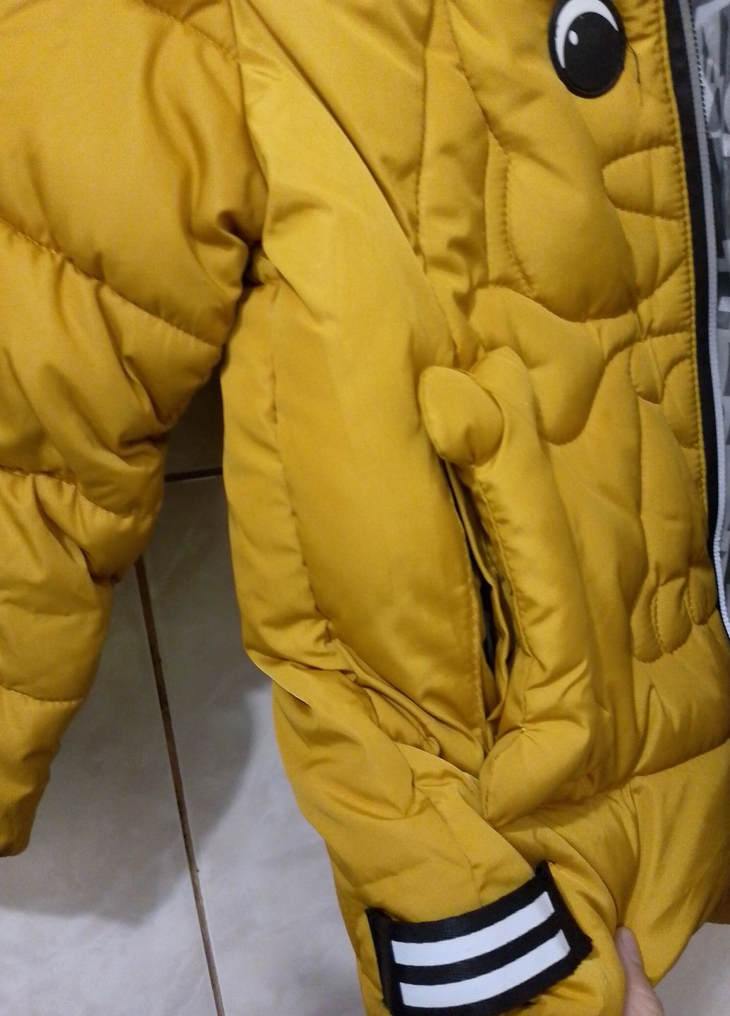 Жовта зимня куртка дитяча для дівчинки No Brand