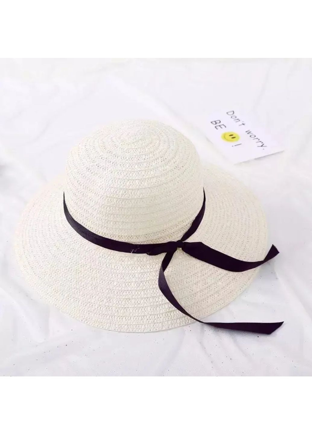 Жіночий капелюшок солом'яний білий No Brand (260063667)