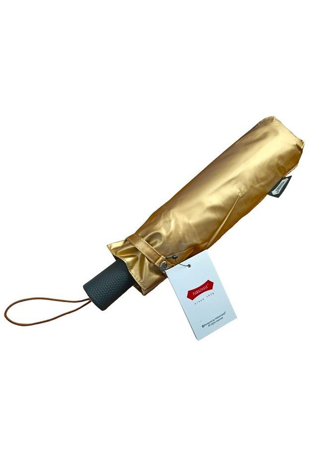 Золотой зонтик женский механический №3265 складной на 8 спиц золотистый с голубым Parachase средний система антиветер (262890236)