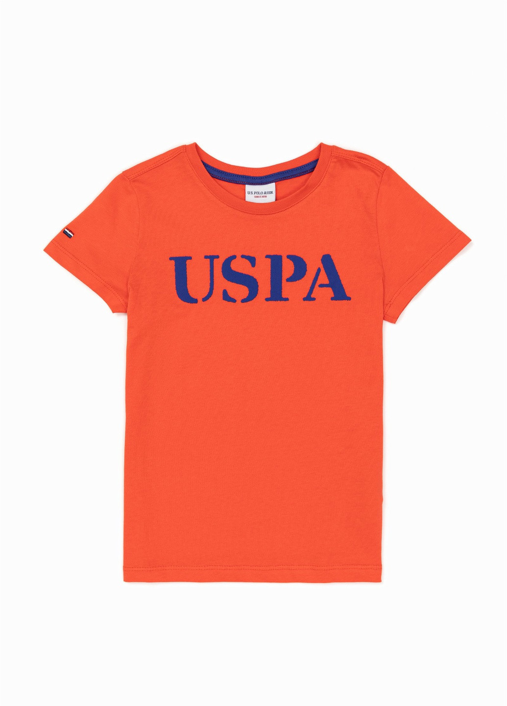 Оранжевая футболка u.s/ polo assn. на мальчика U.S. Polo Assn.