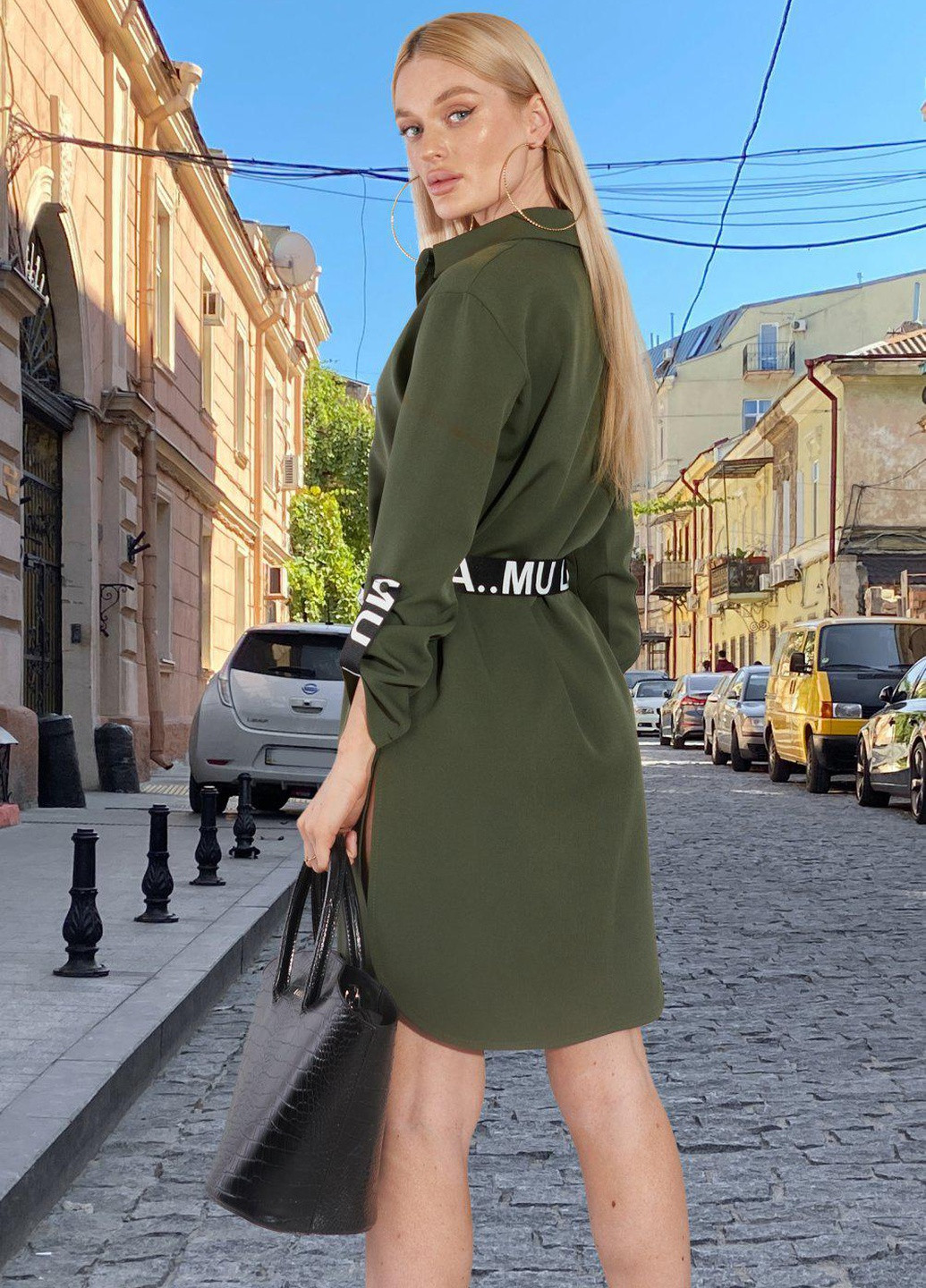 Зелена сукнi норма плаття сорочка (5252) Lemanta