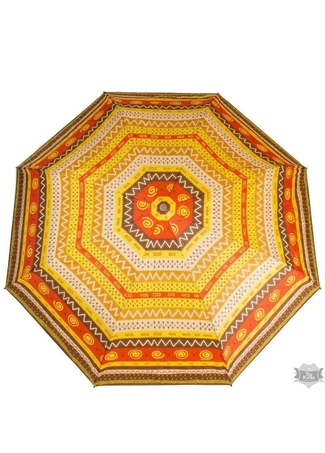Полуавтоматический женский зонтик дизайнерский желтый Airton (262975984)