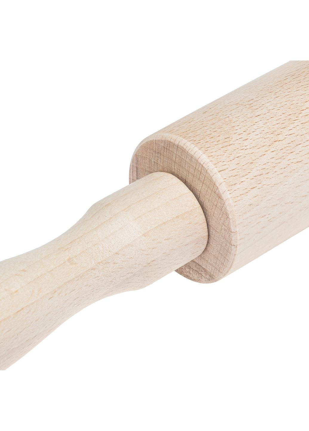 Качалка скалка дерев'яна з ручками, що обертаються 48 см Woodly (268369552)