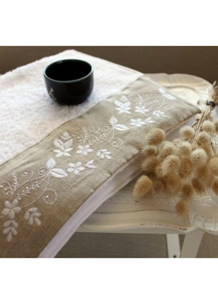 Barine полотенце махровое - petite beyaz белое 50*90 орнамент белый производство - Турция