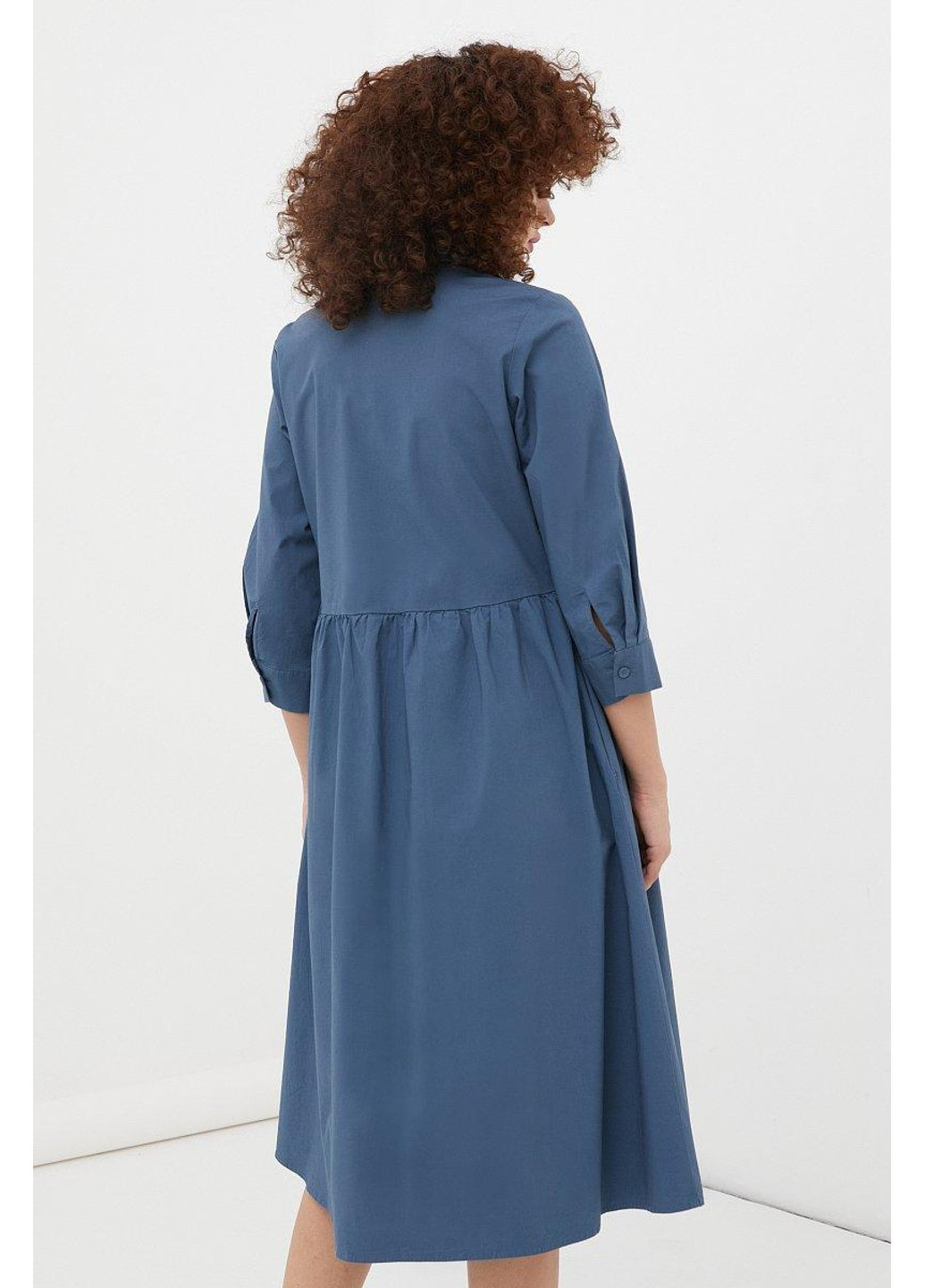 Синя повсякденний сукня-сорочка fsc110218-105 сорочка Finn Flare однотонна