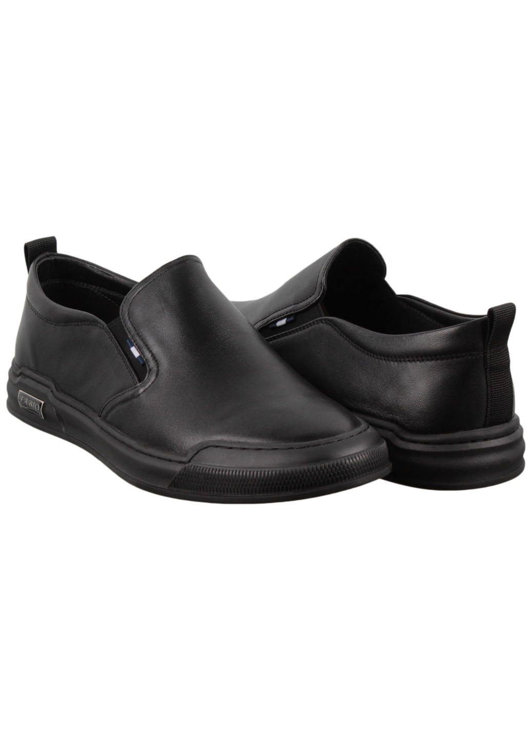 Черные мужские туфли 198980 Fabio Moretti без шнурков