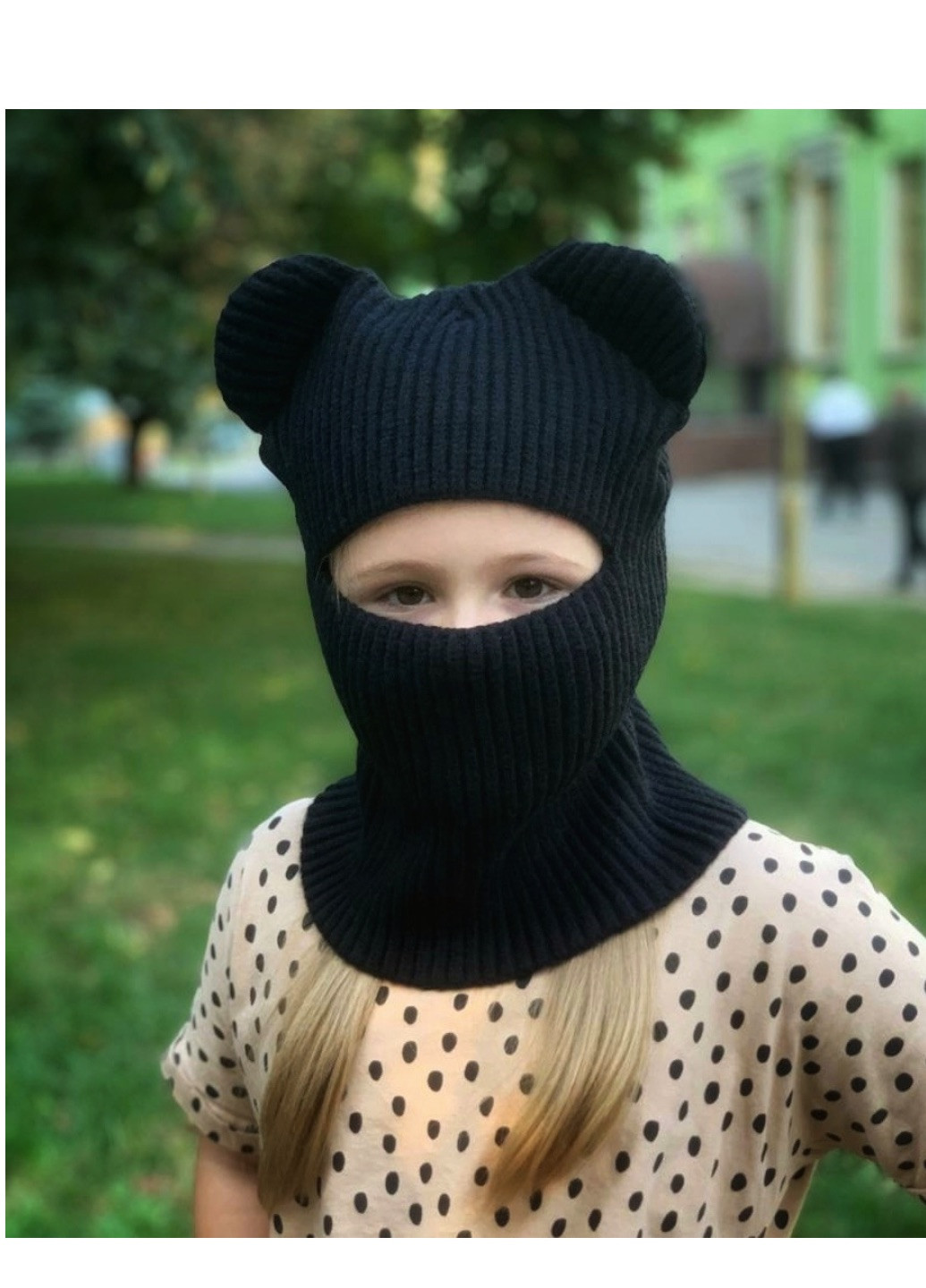 Шапка балаклава баф Ведмедик з вушками 3 в 1, Унісекс Лавандова No Brand (268226739)