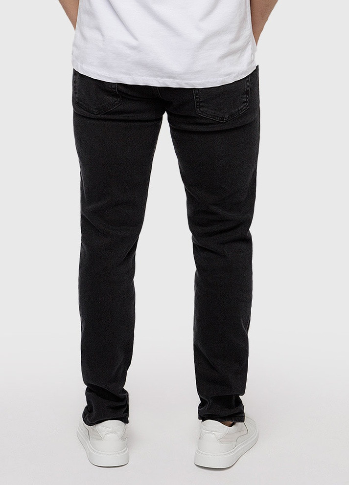 Черные демисезонные мужские джинсы слим цвет черный цб-00219090 REDCODE