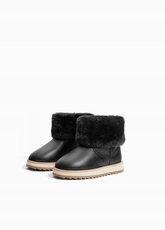 Черные кэжуал зимние детские ботинки для девочки 26 размер 7015303040 Zara