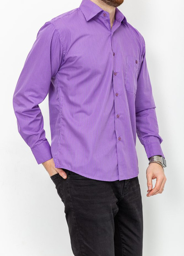 Фиолетовая кэжуал рубашка однотонная Let's Shop