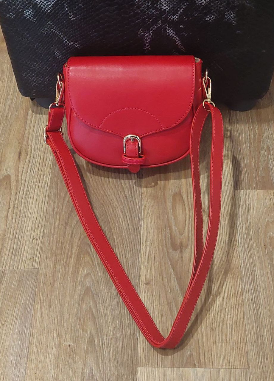 Турецька міні-сумка з підкладкою та регульованим ремінцем, червона повсякденна сумочка крос-боді No Brand р-1359-22 (268048874)