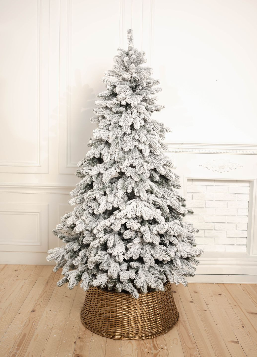 Штучна лита ялинка Засніжена 2.30м з підставкою на 30% більше гілочок Gold АНДОРА (269341293)