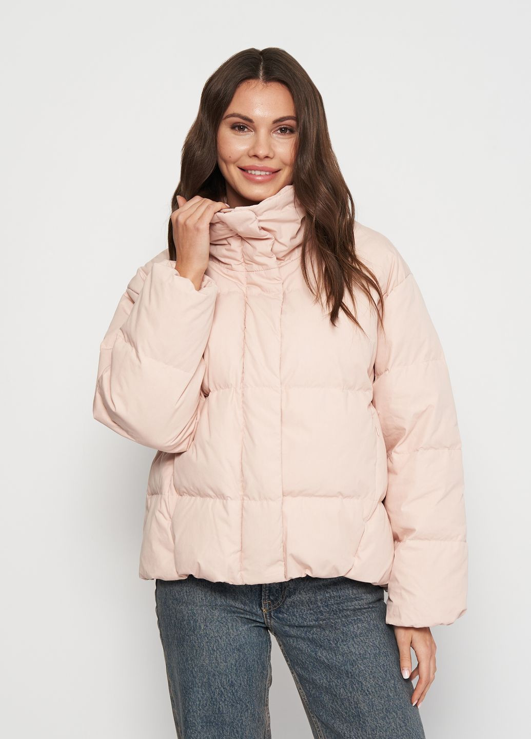 Світло-рожевий зимній Пуховик аляска H&M