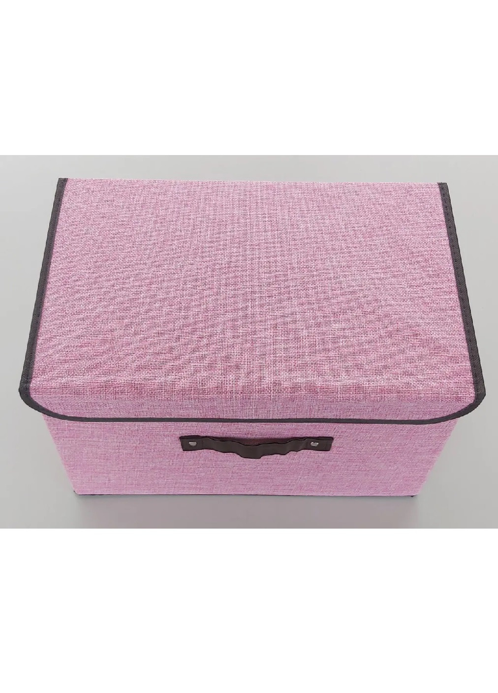 Органайзер ящик бокс короб для хранения вещей одежды белья игрушек с крышкой на липучке 37х23х23.5 см (474614-Prob) Розовый Unbranded (259109590)