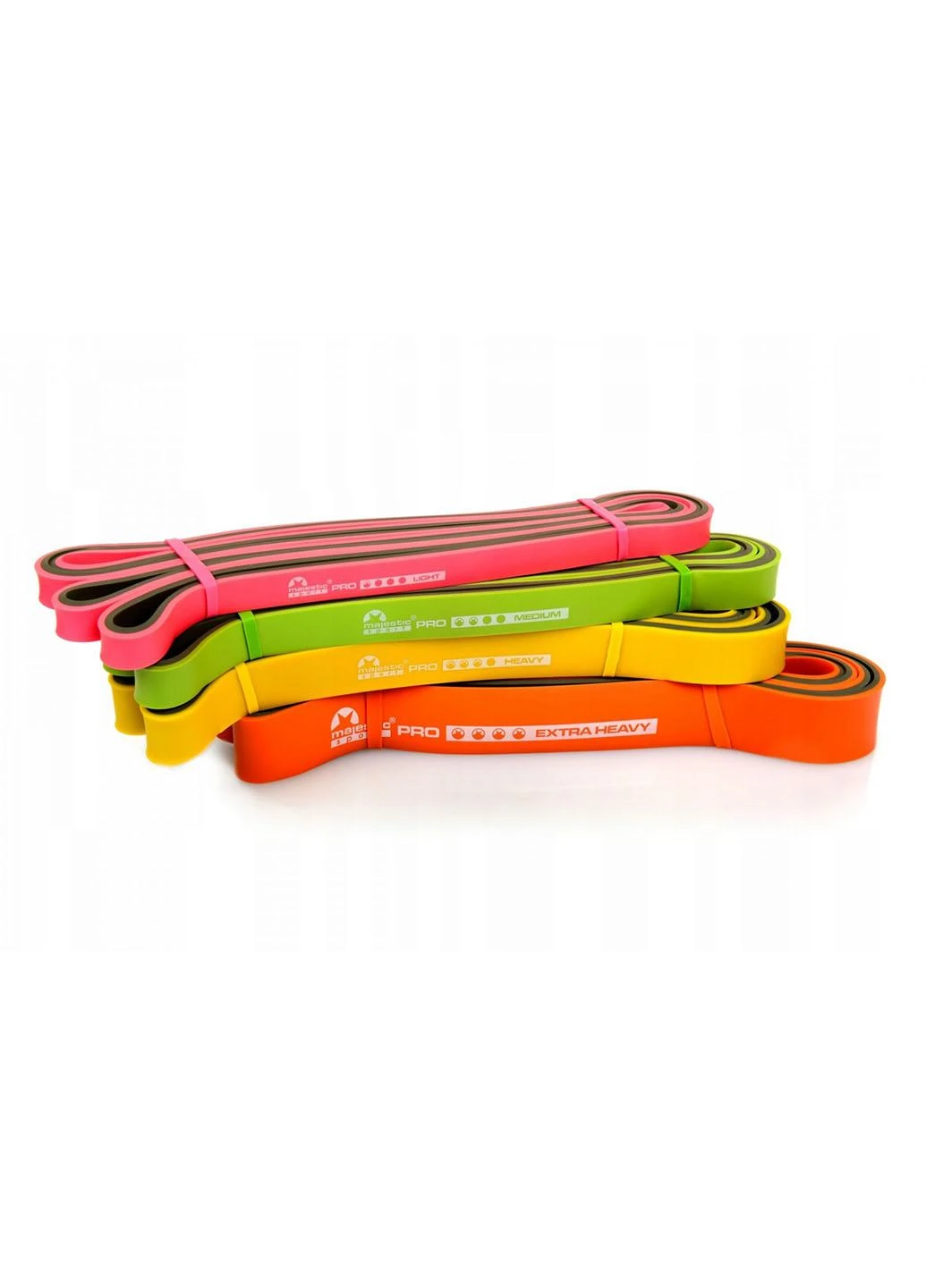 Резинові петлі для тренувань Pro Power Band BiColor набір 4 шт 7-40 кг M-PB-4019 Majestic Sport (258512600)
