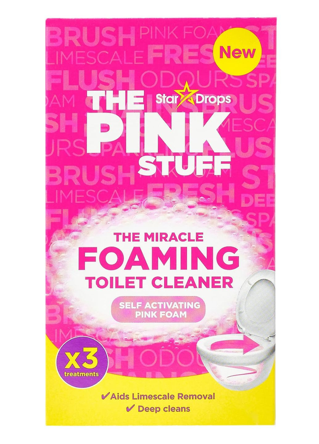 Порошок для чищення унітазу The Miracle Foaming Toilet Cleaner 3x100 г The Pink Stuff (267724615)