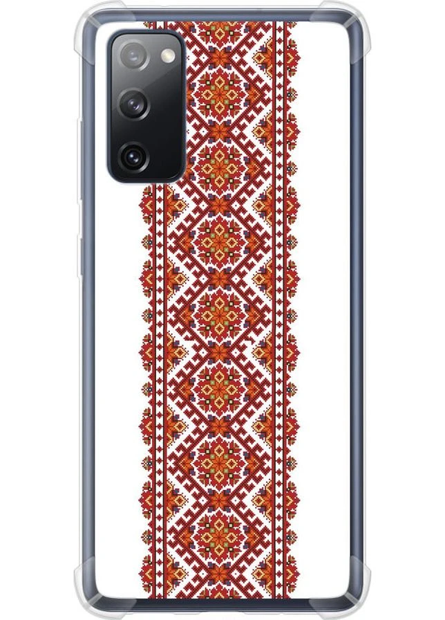 Силіконовий протиударний с посиленими кутами чохол 'Вишиванка 9' для Endorphone Samsung Galaxy S20 FE G780F (269347477)