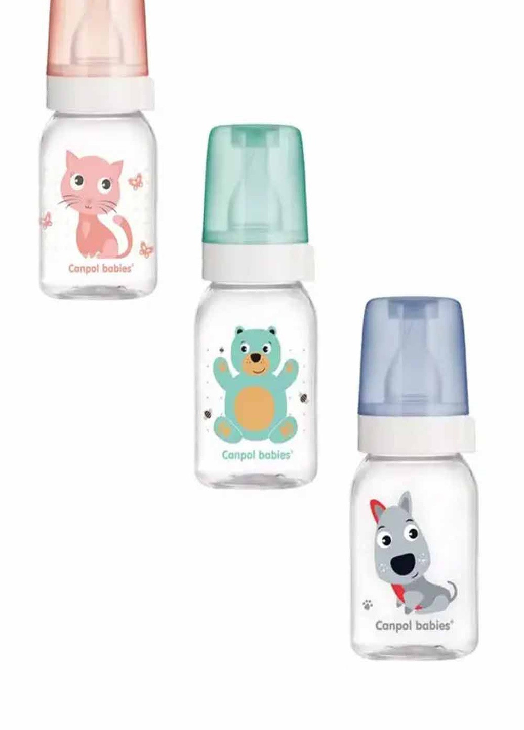 Пляшка для годування колекція "Веселі звірята" колір різнокольоровий 00-00046116 Canpol Babies (259422229)