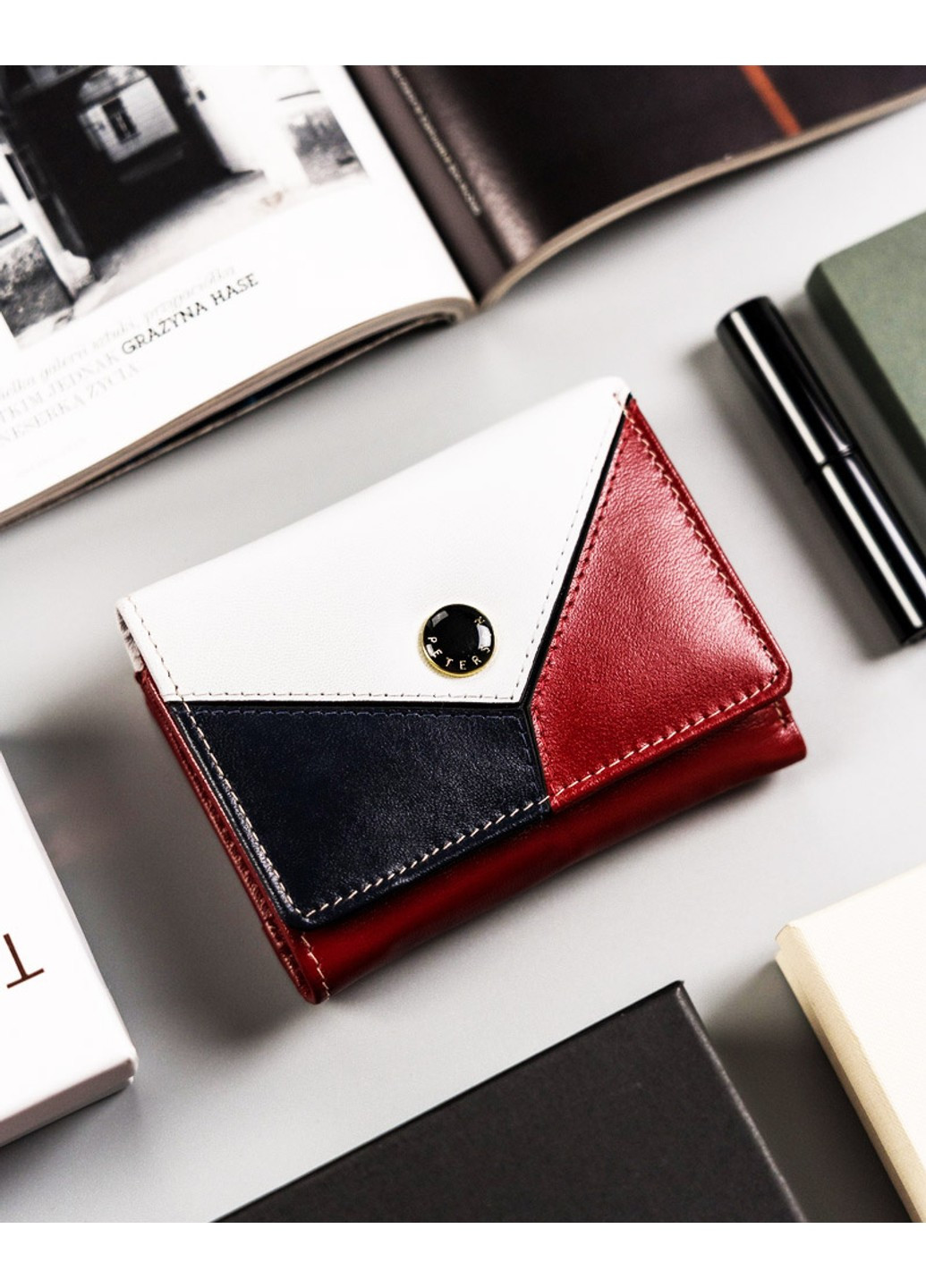 Кошелек женский кожаный PTN RD-17-GCL-Y-3874 RED (Красный) Peterson (270856398)