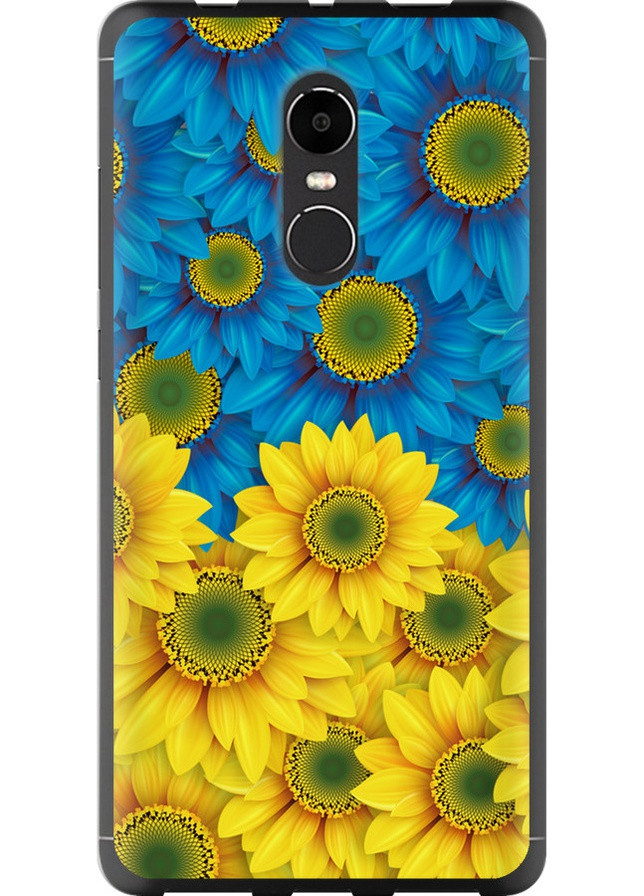 Силіконовий чохол 'Жовто-блакитні квіти ' для Endorphone Xiaomi Redmi Note 4X (257840306)