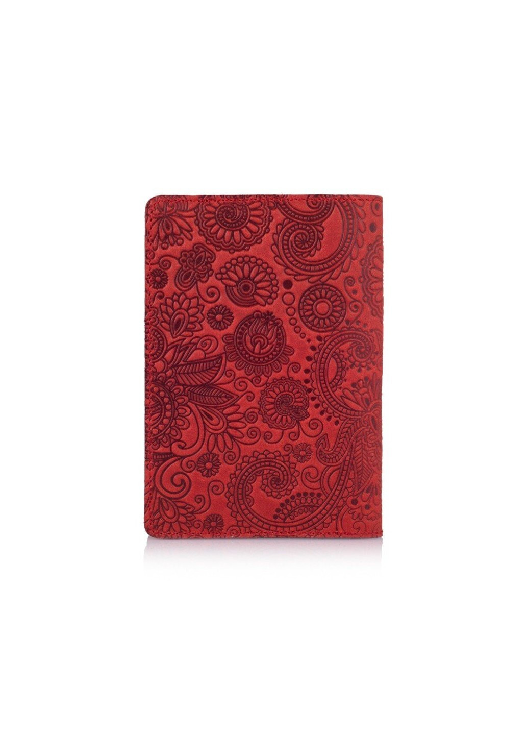 Обкладинка для паспорта зі шкіри HiArt PC-02 Shabby Red Berry Mehendi Art Червоний Hi Art (268371321)