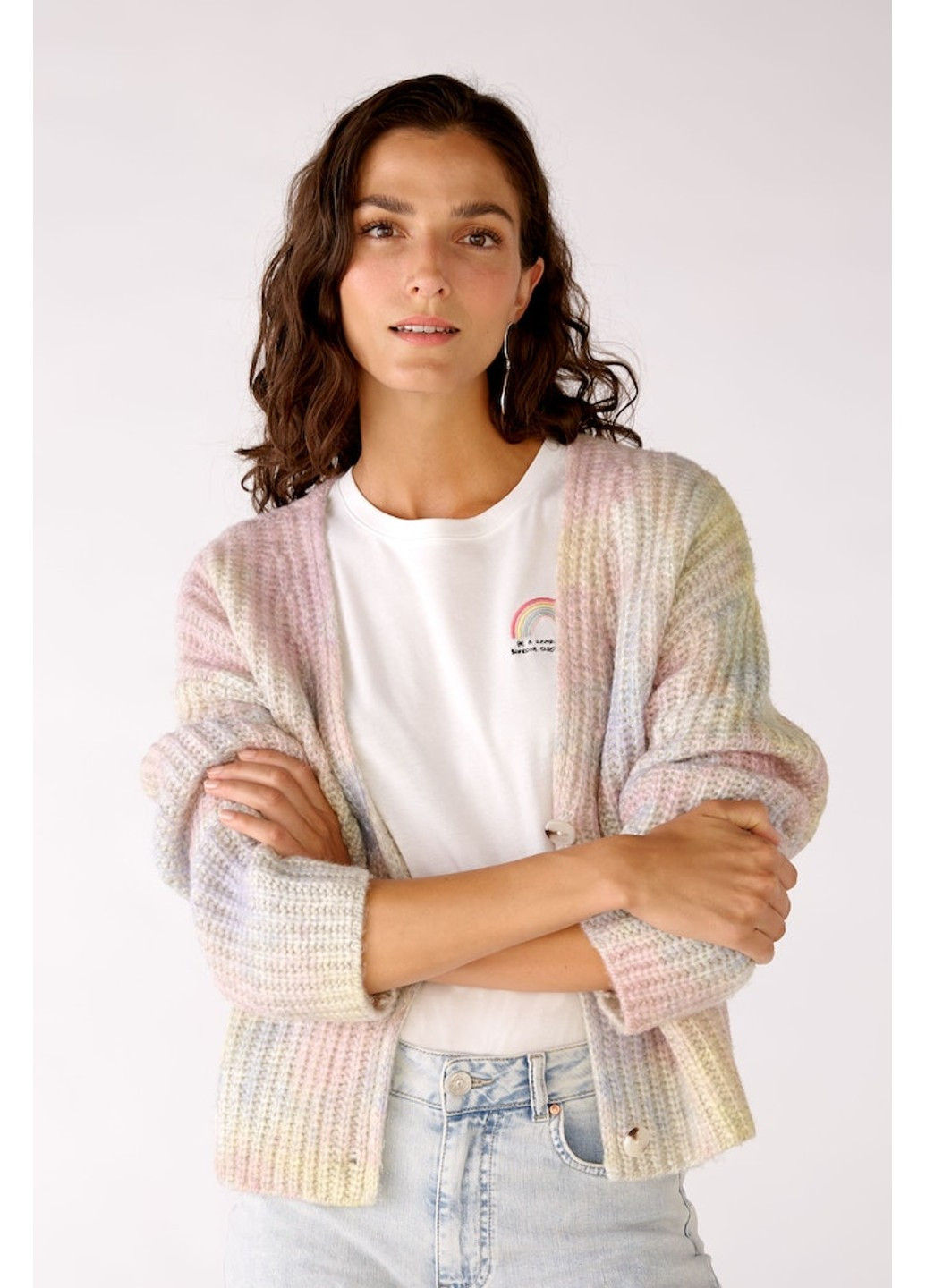 Разноцветный демисезонный кардиган Oui